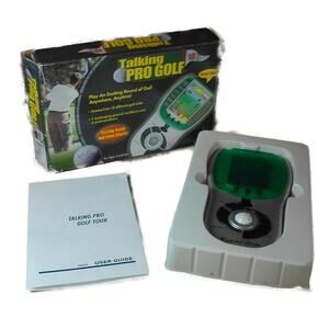 2001 Talking Pro Golf Excalibur Handheld Electronic Travel Game Works w/Box